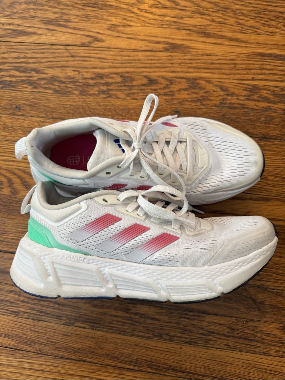 adidas Questar White Lucid Fuchsia W - HP2431 adidas White Sneakers